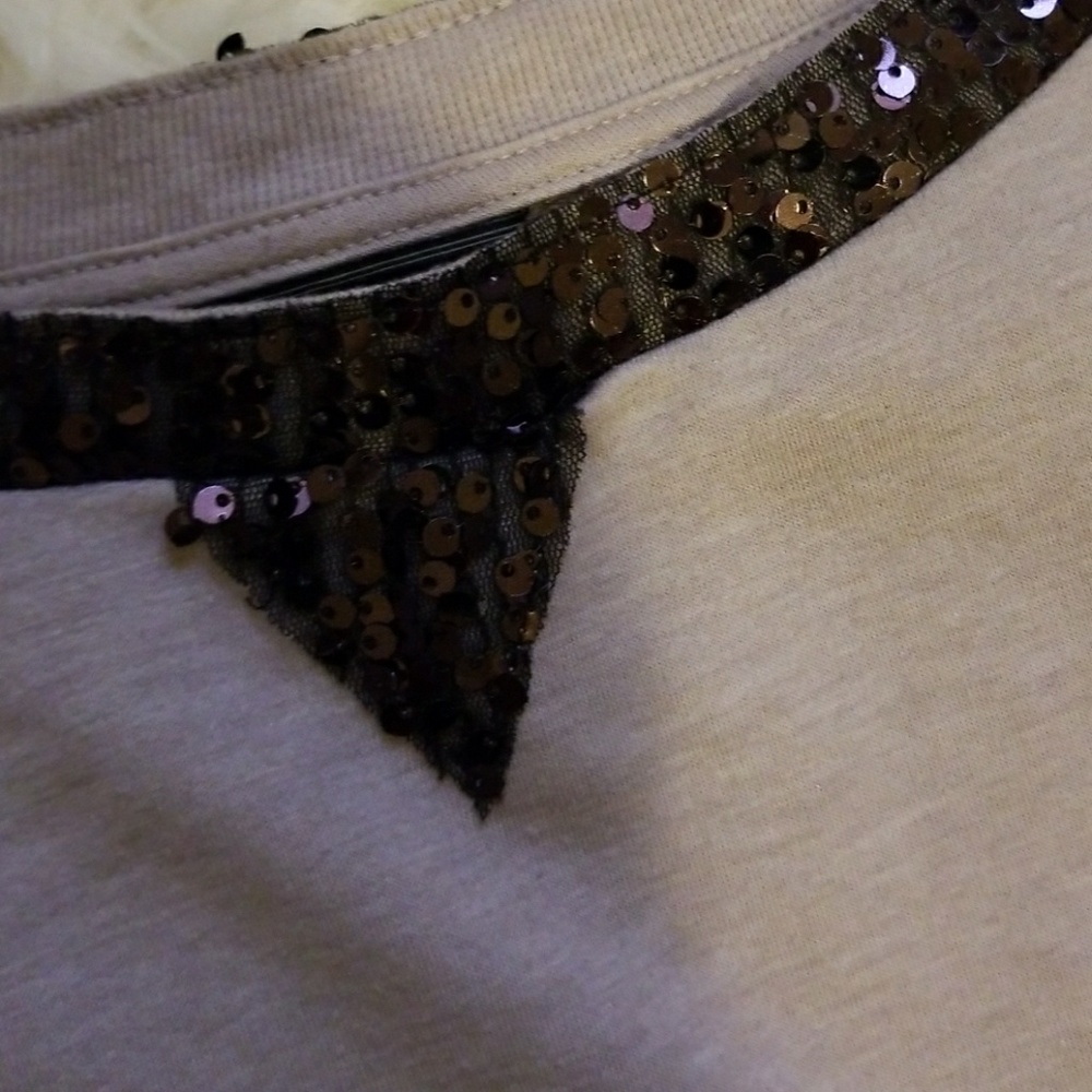 Guess Light Weight Sequin Collared Sweatshirt. - image 2